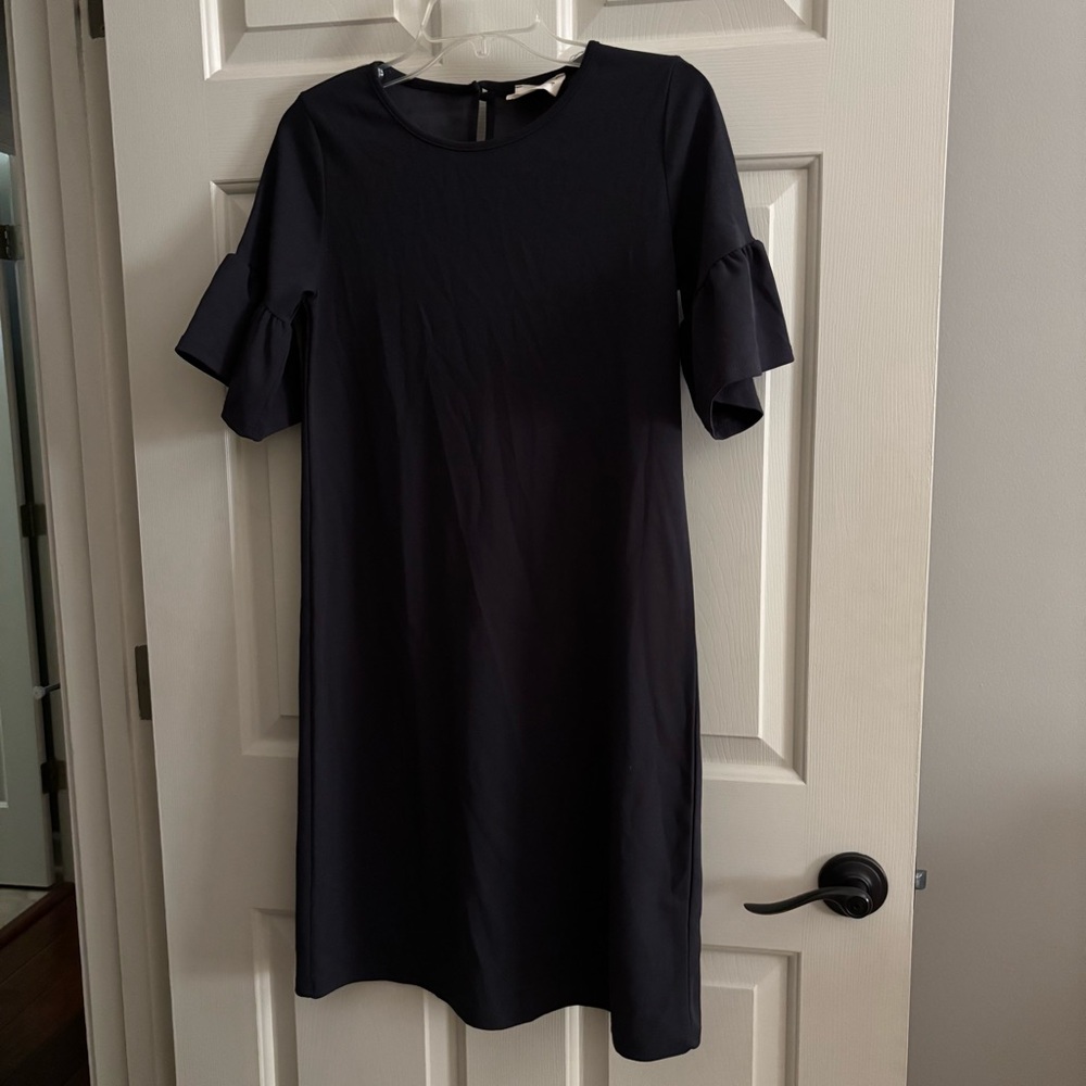 Charcoal ruffle Sleeve Dress